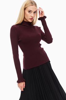 Водолазка женская b.young 808924 бордовая S INT