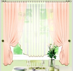 Штора для кухни Nivasan Тюльпан персик