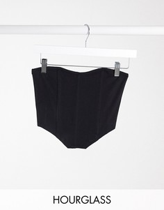 Черный корсет-бандо ASOS DESIGN Hourglass