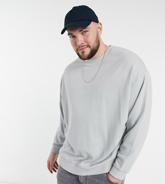 Серый oversize-свитшот ASOS DESIGN Plus