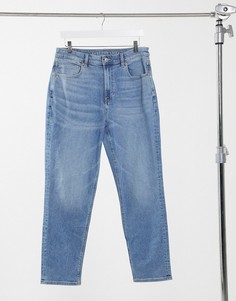 Светлые выбеленные джинсы в винтажном стиле American Eagle-Синий