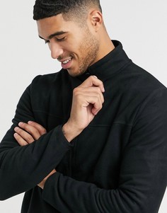 Черная флисовая спортивная куртка ASOS DESIGN-Черный