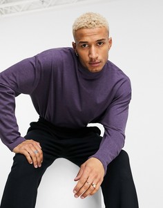 Фиолетовая меланжевая oversized-водолазка ASOS DESIGN-Фиолетовый