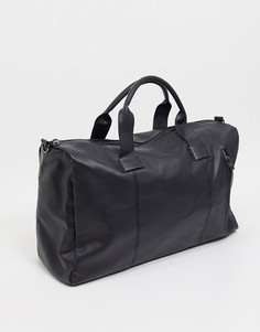 Черная классическая дорожная сумка из искусственной кожи French Connection-Черный