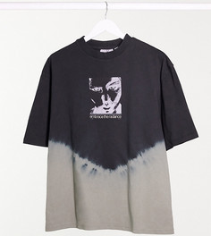 Футболка стиле oversized с принтом тай-дай COLLUSION Unisex-Мульти
