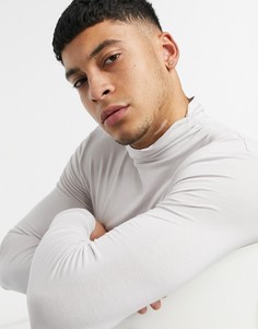 Бежевая водолазка облегающего кроя ASOS DESIGN-Бежевый