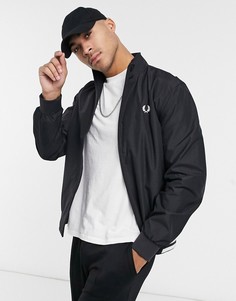 Черная куртка с воротником-трубой Fred Perry-Черный