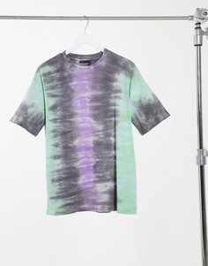 Oversized-футболка в вертикальную яркую полоску с принтом тай-дай ASOS DESIGN-Мульти