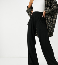 Черные базовые широкие брюки из джерси ASOS DESIGN Tall-Черный