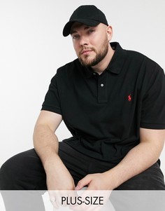 Черная футболка-поло с коротким рукавом и логотипом «игрок» Polo Ralph Lauren Big & Tall-Черный