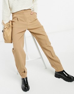 Классические брюки бежевого цвета Closet London-Бежевый