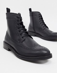 Черные ботинки броги River Island-Черный