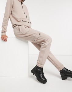 Джоггеры в стиле милитари в цвете «Дождливый день» BLFD-Бежевый