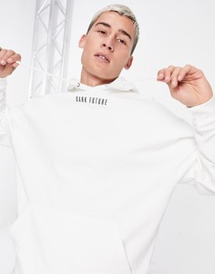 Белый oversized-худи с маленьким логотипом ASOS Dark Future