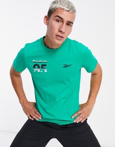 Зеленая футболка с логотипом Reebok Training-Зеленый