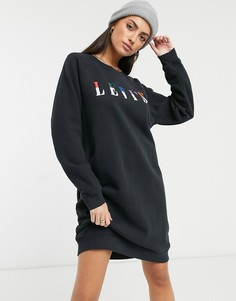 Черное платье-свитшот с круглым вырезом Levis-Черный Levis®