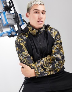 Черная спортивная куртка с принтом в стиле барокко Versace Jeans Couture-Черный