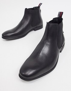 Черные кожаные ботинки челси Ben Sherman-Черный