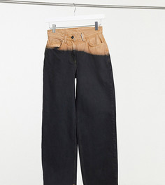 Черные джинсы в винтажном стиле с эффектом деграде COLLUSION x014-Мульти