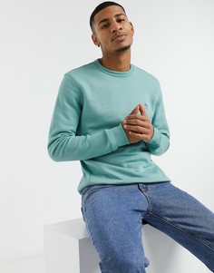 Свитшот мятного цвета с маленьким логотипом Original Penguin-Зеленый