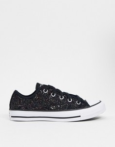 Кроссовки с черными блестками Converse Chuck Taylor All Star Ox-Черный