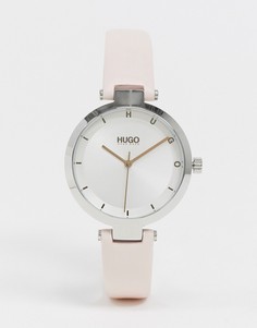 Часы с розовым кожаным ремешком HUGO hope 1540074-Розовый