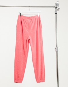 Розовые махровые джоггеры для дома от комплекта ASOS DESIGN-Розовый