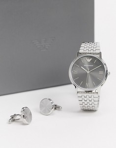 Серебристые часы Armani kappa-Серебряный