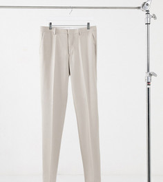Светло-бежевые зауженные брюки Topman Big & Tall-Светло-бежевый