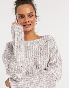 Лавандовый джемпер в рубчик Cotton On-Кремовый Cotton:On