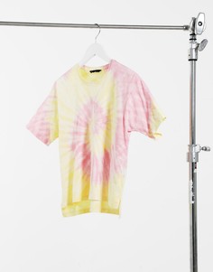 Свободная футболка с короткими рукавами и принтом тай-дай Only-Мульти