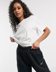 Белая oversized-футболка с логотипом-галочкой Nike-Белый