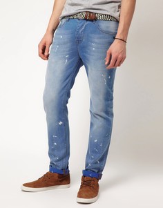 Узкие джинсы ASOS-Синий