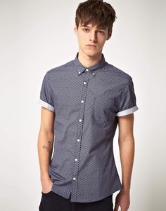 Рубашка с принтом ASOS-Синий