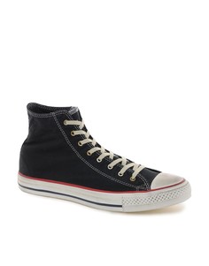 Выбеленные высокие кеды Converse All Star-Черный
