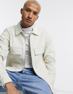 Светло-коричневая вельветовая рубашка навыпуск Calvin Klein Jeans-Светло-коричневый