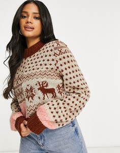 Джемпер Free People Snow Globe-Коричневый