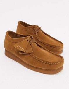 Светло-коричневые замшевые туфли Clarks Originals-Светло-коричневый