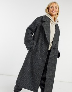 Oversized-пальто в клетку «Принц Уэльский» ASOS DESIGN-Мульти