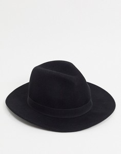 Черная фетровая шляпа Topman-Черный