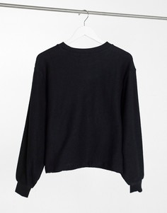 Свитшот в стиле oversized из фактурной ткани черного цвета ASOS DESIGN-Черный