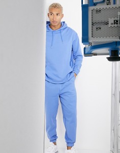 Голубой спортивный костюм oversized из органического хлопка с худи и oversized-джоггерами ASOS DESIGN-Синий