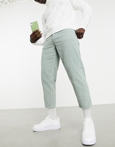 Мятно-зеленые суженные книзу вельветовые джинсы ASOS DESIGN-Мульти