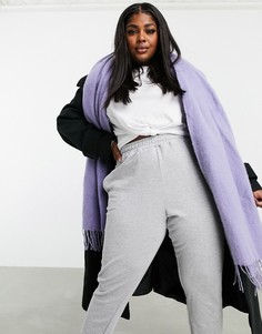 Ультрамягкий длинный шарф с кисточками пыльно-лавандового цвета ASOS DESIGN-Фиолетовый