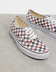 Кеды в потертую клетку Vans Authentic-Мульти