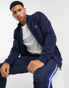 Темно-синий свитшот на молнии с высоким воротником Lacoste