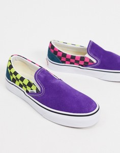 Фиолетовые кеды в клетку Vans Classic-Фиолетовый
