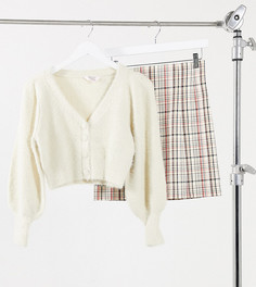 Кардиган цвета слоновой кости Miss Selfridge Petite-Кремовый