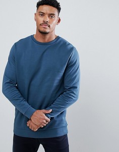 Синий удлиненный свитшот ASOS Design