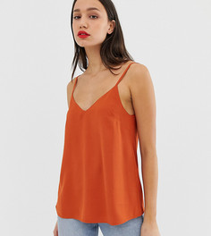 Свободный топ на бретельках ASOS DESIGN Tall-Оранжевый